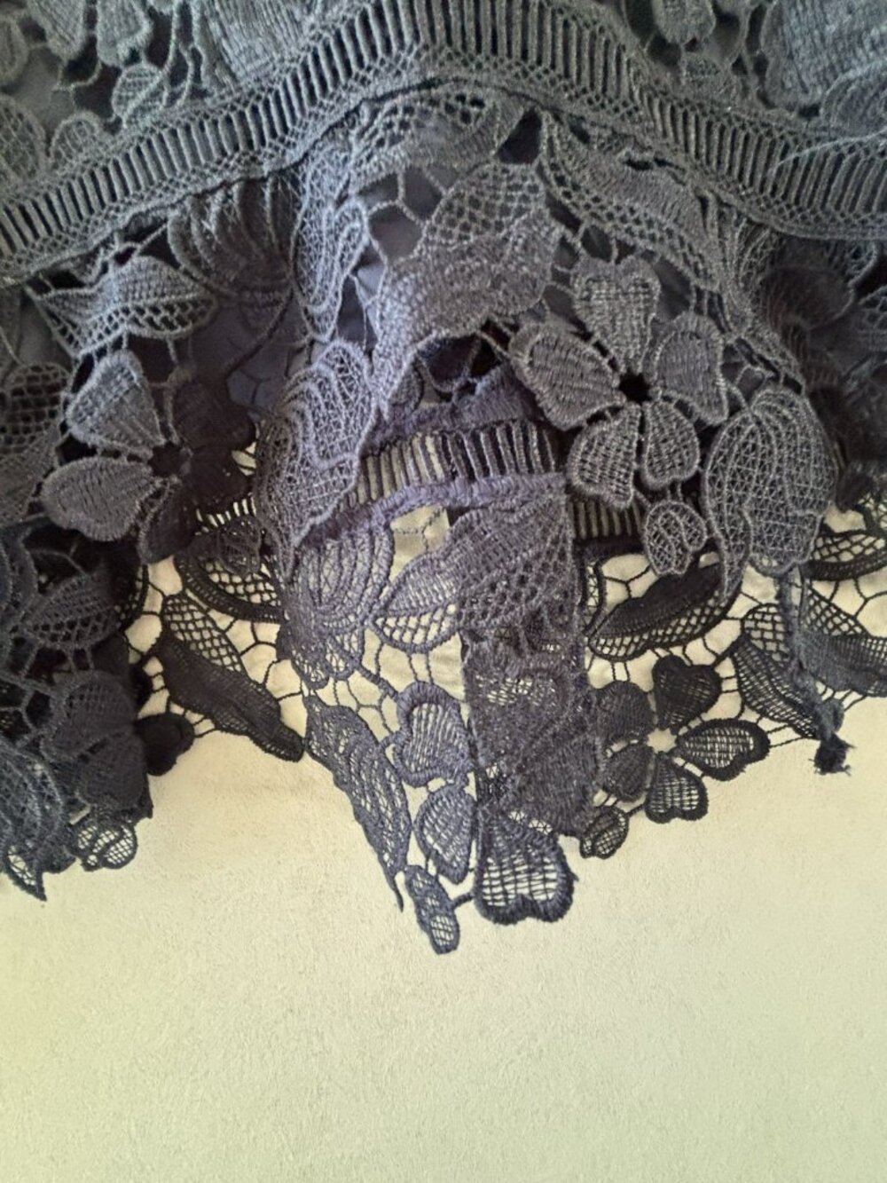 Eliza J Navy Lace Dress Size 10 Fit Flare Sleeveless Floral Cocktail Party NWT - Picture 6 of 16